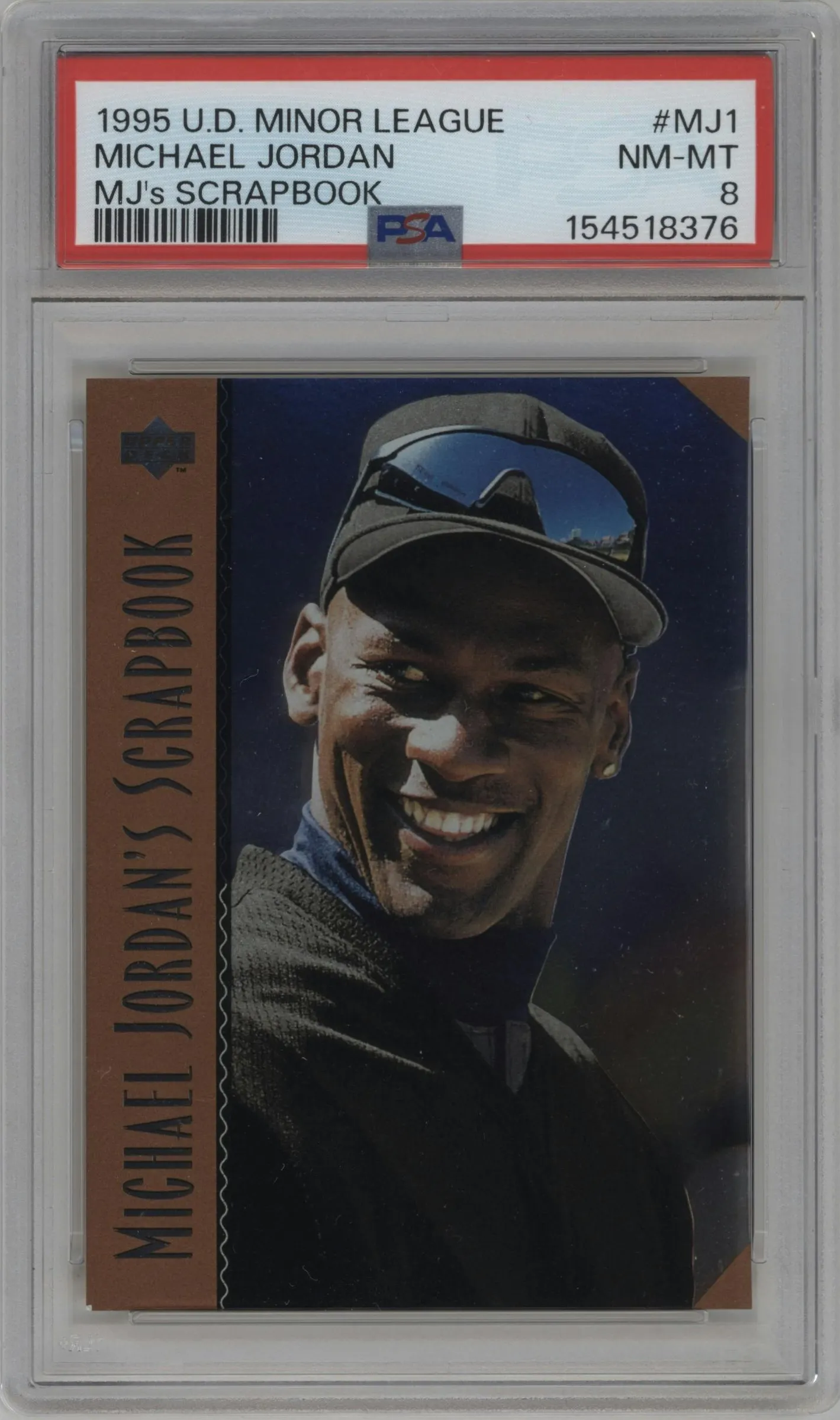 1995 Upper Deck Minor League MJ's Scrapbook Michael Jordan PSA 8