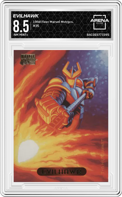 1994 Fleer Marvel Masterpieces Evilhawk ARENA CLUB 8.5