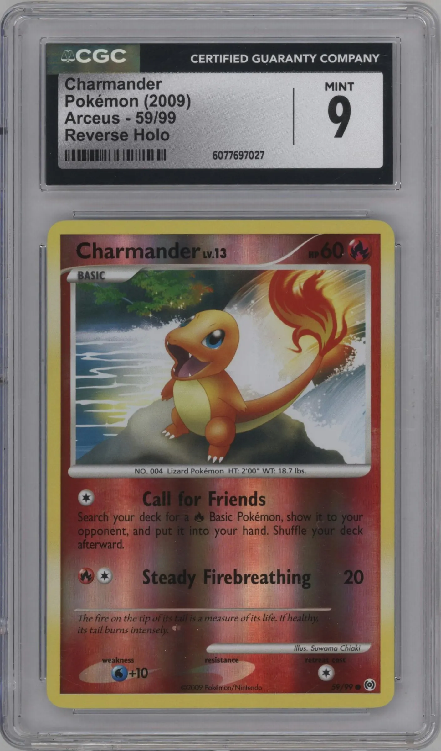 2009 Pokemon Platinum Arceus Charmander #59 CGC 9