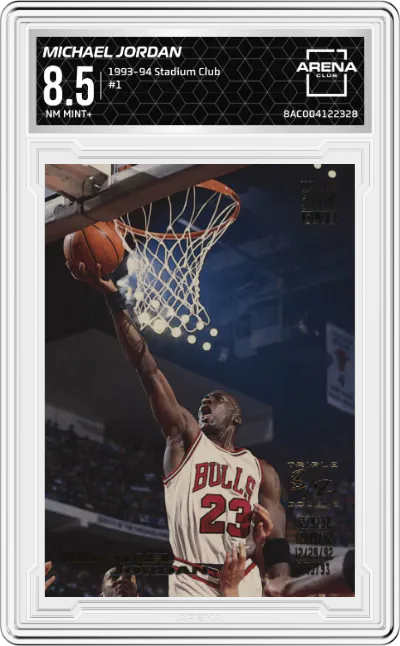 1993 Topps Stadium Club Michael Jordan #1 ARENA CLUB 8.5