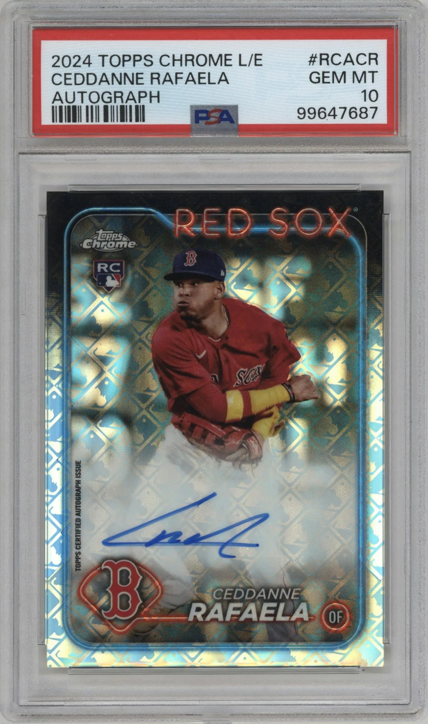 2024 Topps Chrome Logofractor Ref.Chr.Auto Ceddanne Rafaela #RCA-CR PSA 10