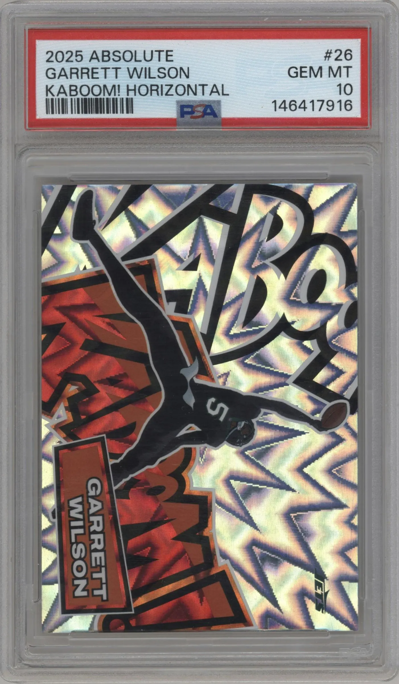 2025 Panini Absolute Kaboom Horizontal Garrett Wilson #26 PSA 10