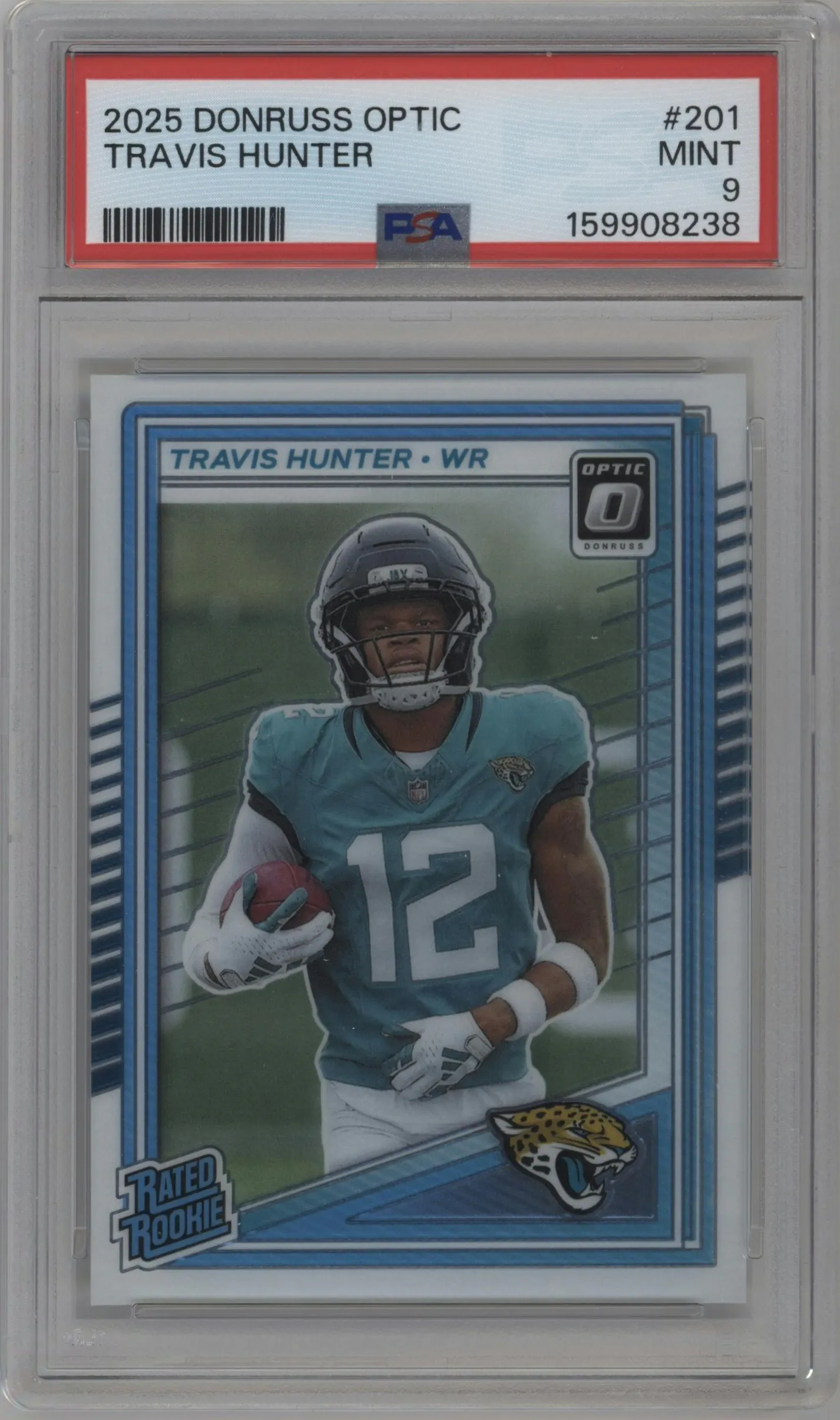 2025 Donruss Optic Rated Rookie Travis Hunter #201 PSA 9