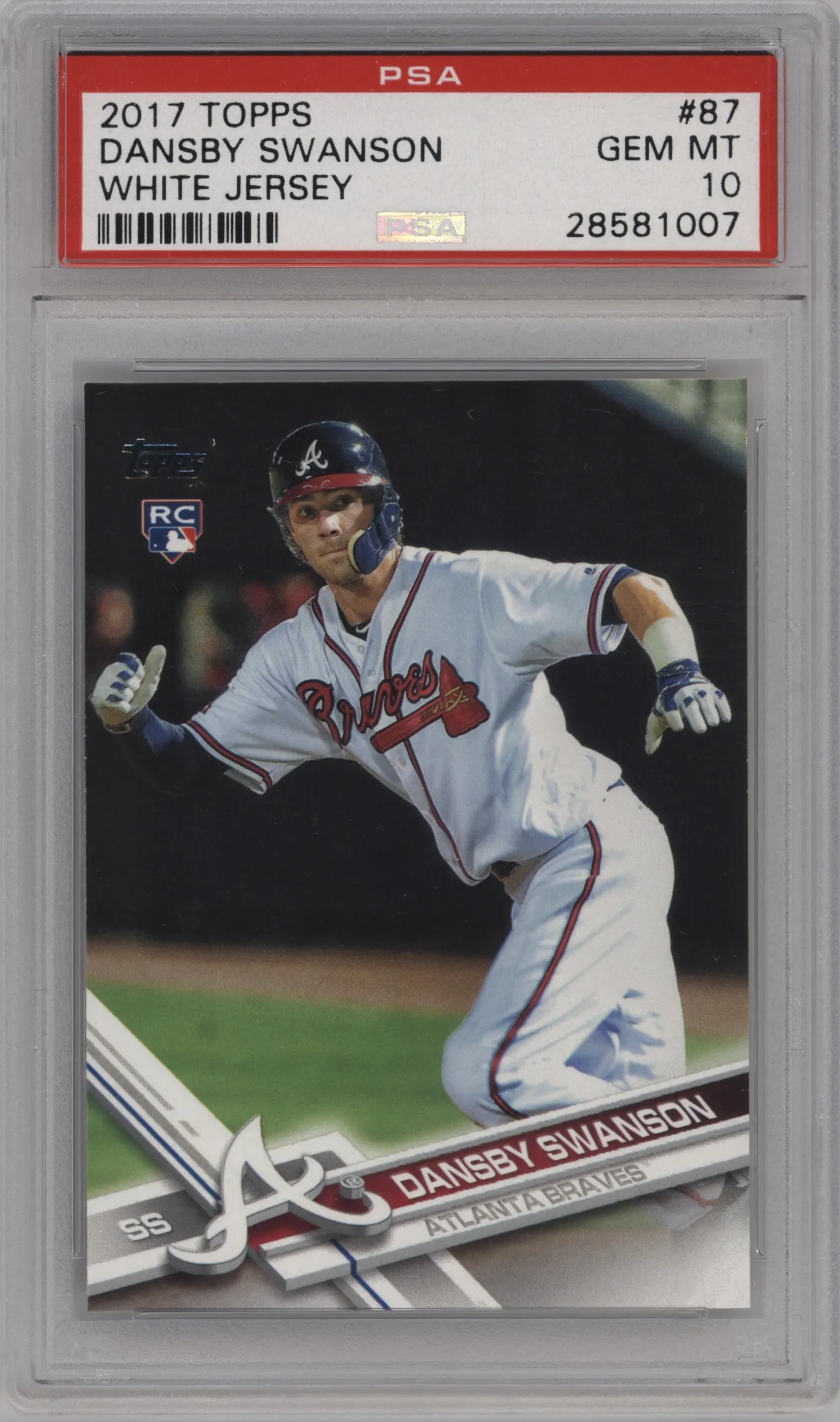 2017 Topps Series 1 Dansby Swanson #87 PSA 10