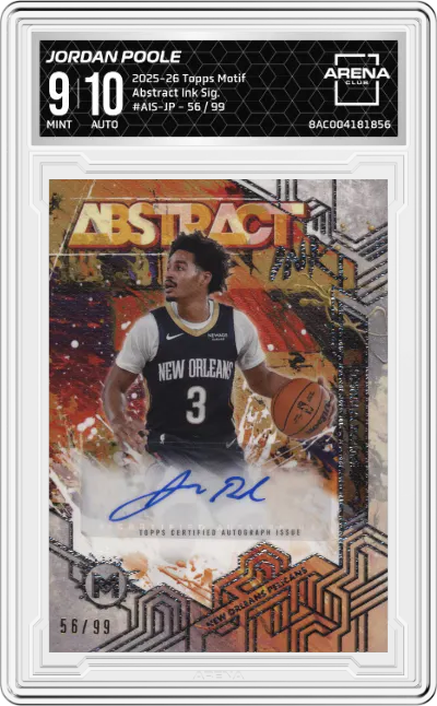 2025 Topps Motif Abstract Ink Sig. Jordan Poole #AIS-JP ARENA CLUB 9