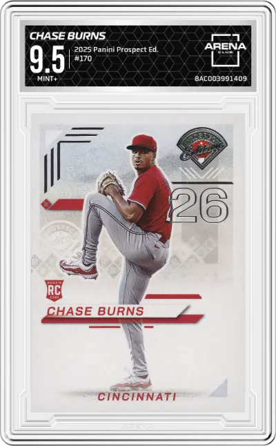 2025 Panini Prospect Edition Chase Burns ARENA CLUB 9.5