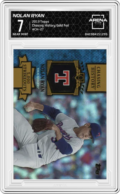 2013 Topps Chasing History Nolan Ryan Gold Foil #CH-27 ARENA CLUB 7