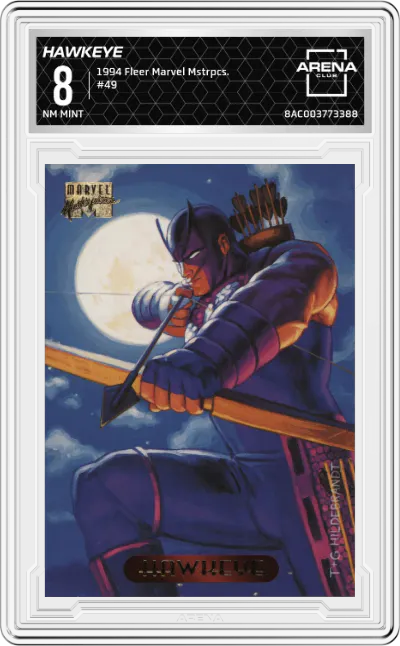 1994 Fleer Marvel Masterpieces Hawkeye ARENA CLUB 8