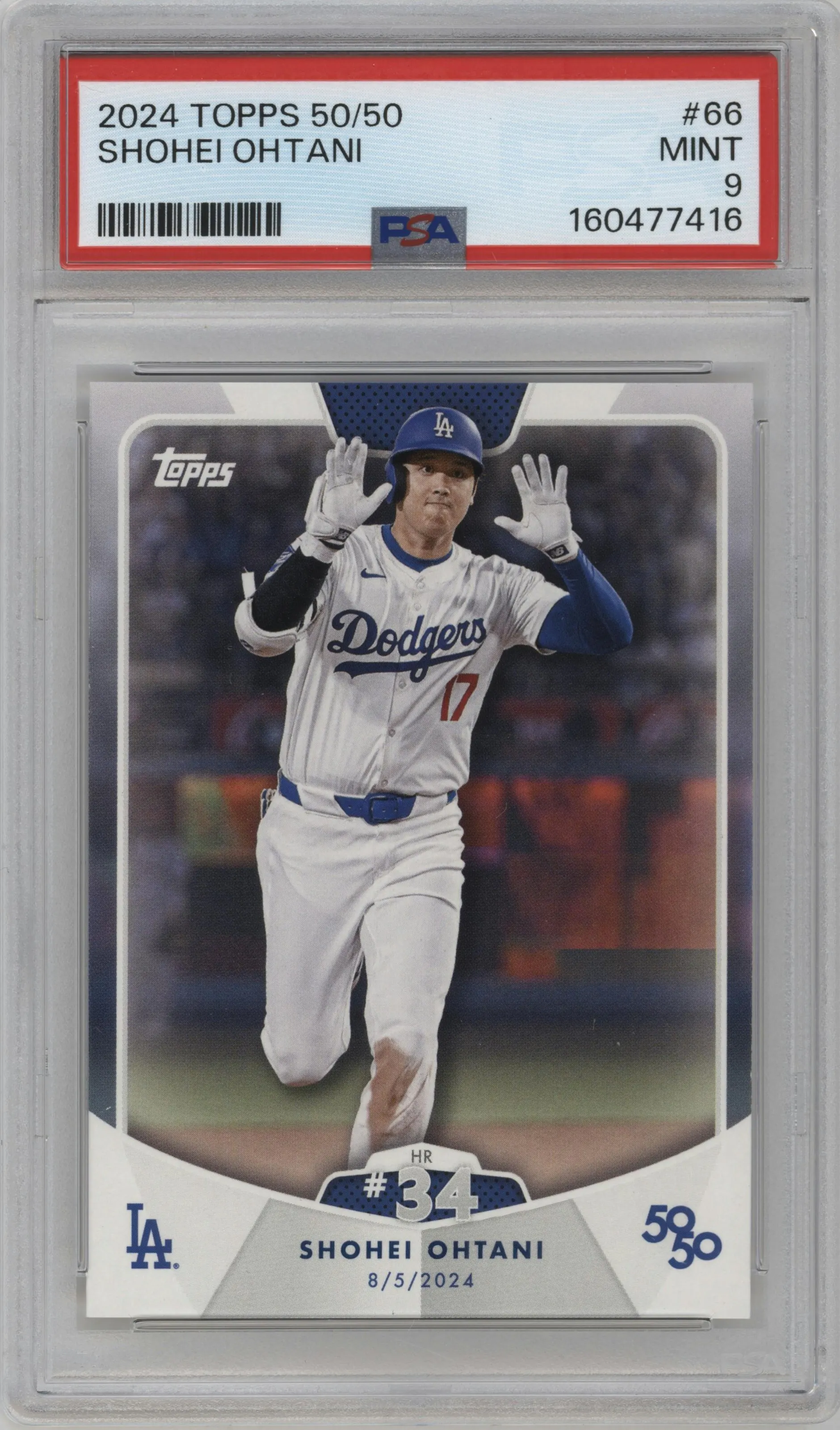 2024 Topps 50/50 Shohei Ohtani #66 PSA 9