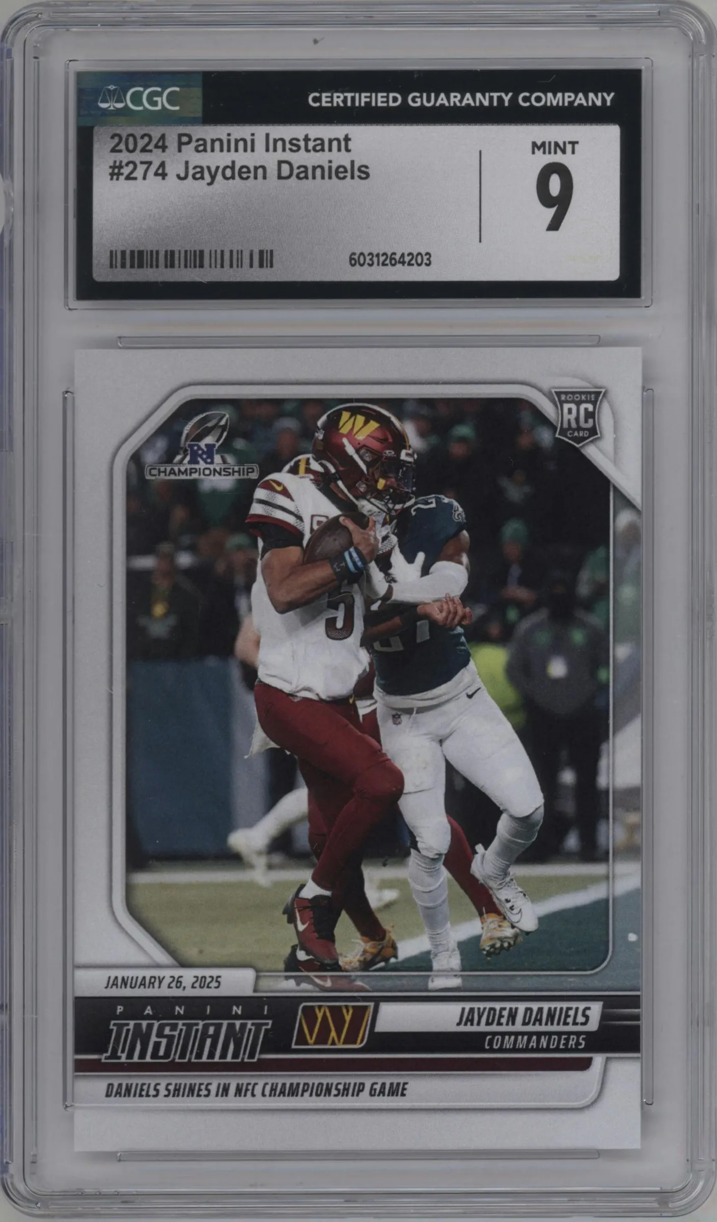 2024 Panini Instant NFL Jayden Daniels #274 CGC 9