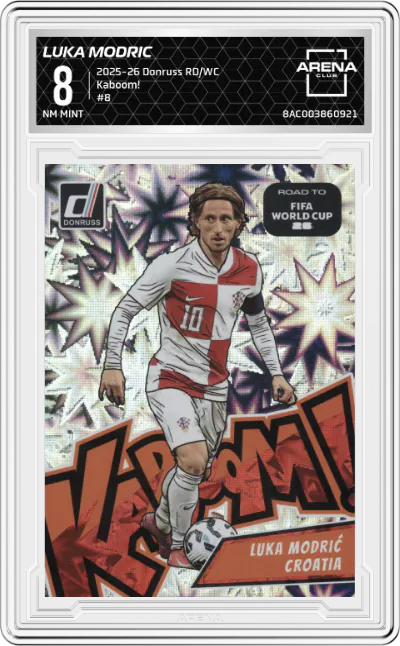 2025 Donruss Road to FIFA World Cup Kaboom! Luka Modric ARENA CLUB 8