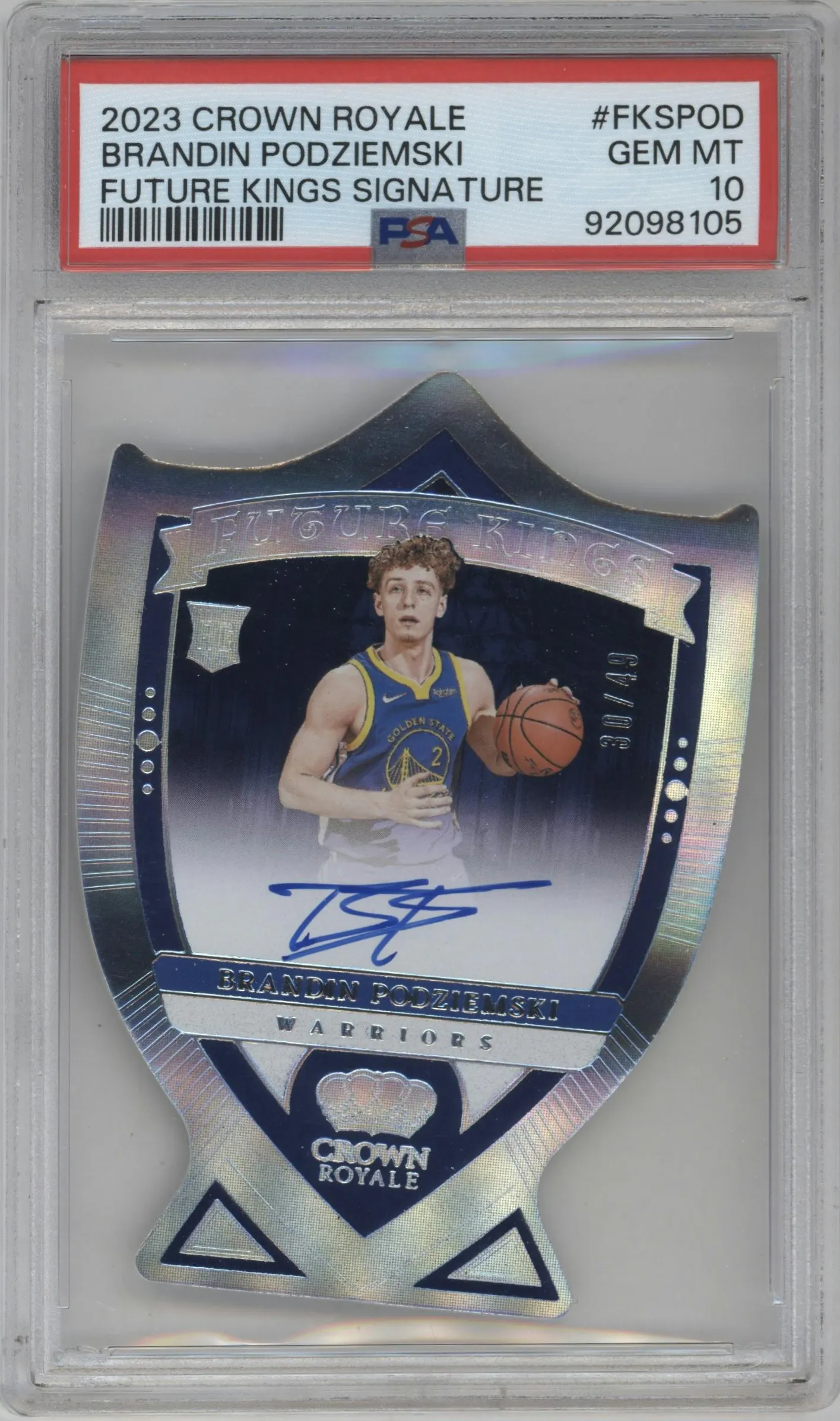 2023 Panini Crown Royale Future Kings Sig. Brandin Podziemski #FKS-POD PSA 10