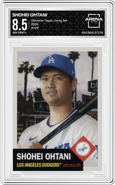 2018 Ultimate Topps Living Set 2024 Shohei Ohtani #729 ARENA CLUB 8.5