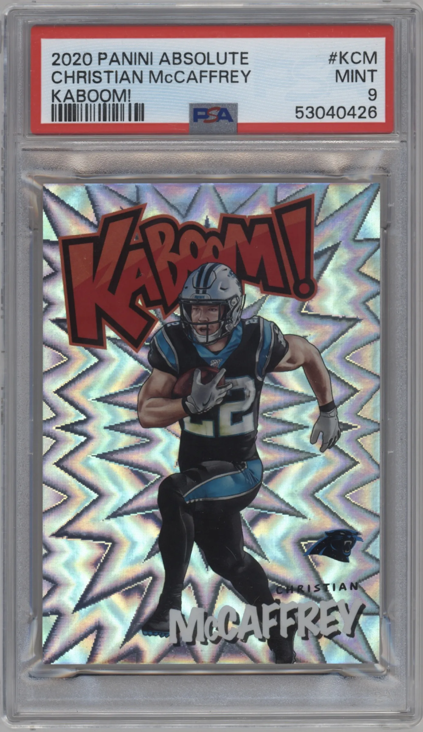 2020 Panini Absolute Kaboom! Christian McCaffrey #K-CM PSA 9
