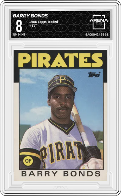 1986 Topps Traded Barry Bonds #11T ARENA CLUB 8
