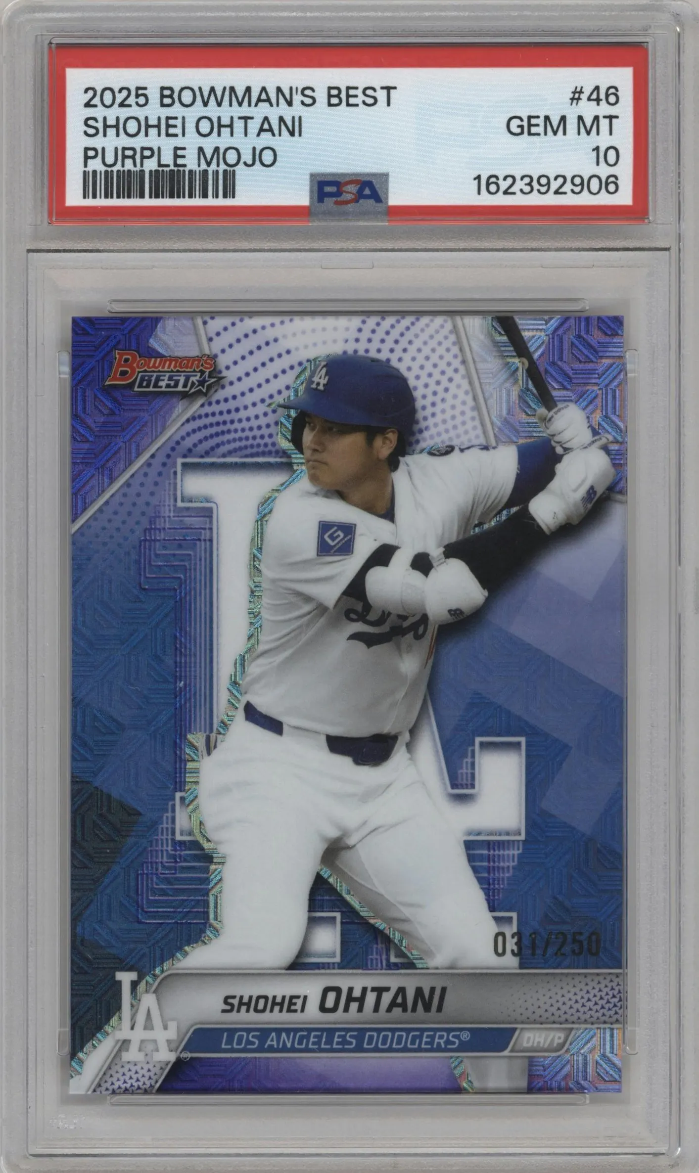 2025 Bowman's Best Shohei Ohtani Purple Mojo Refractors #46 PSA 10