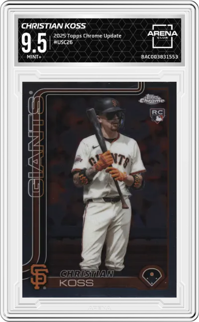 2025 Topps Chrome Update Christian Koss ARENA CLUB 9.5