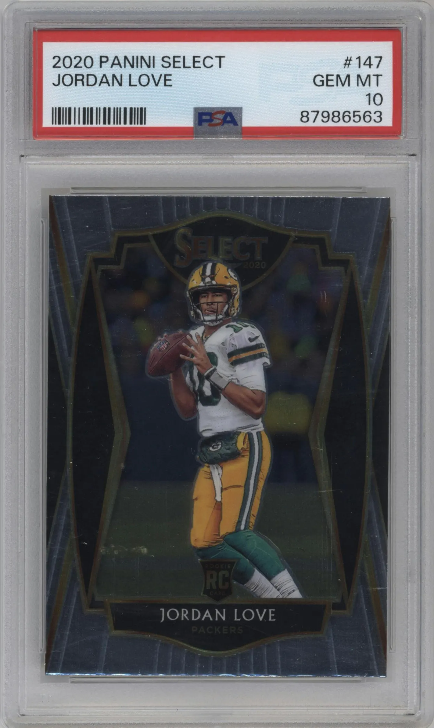 2020 Panini Select Pre.Lvl. Jordan Love #147 PSA 10