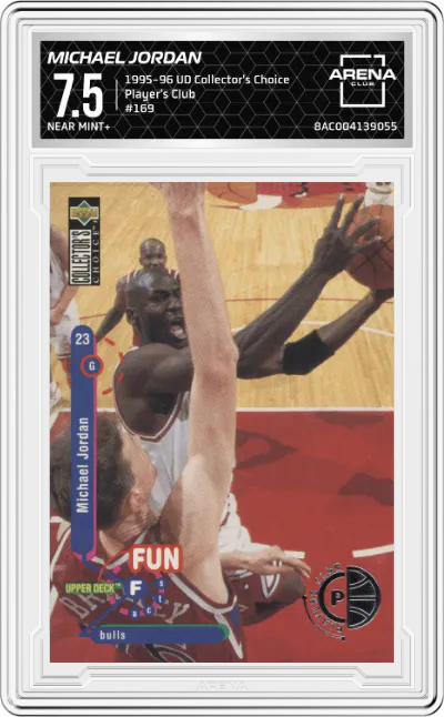 1995 Upper Deck Collector's Choice Michael Jordan Player's Club #169 ARENA CLUB 7.5