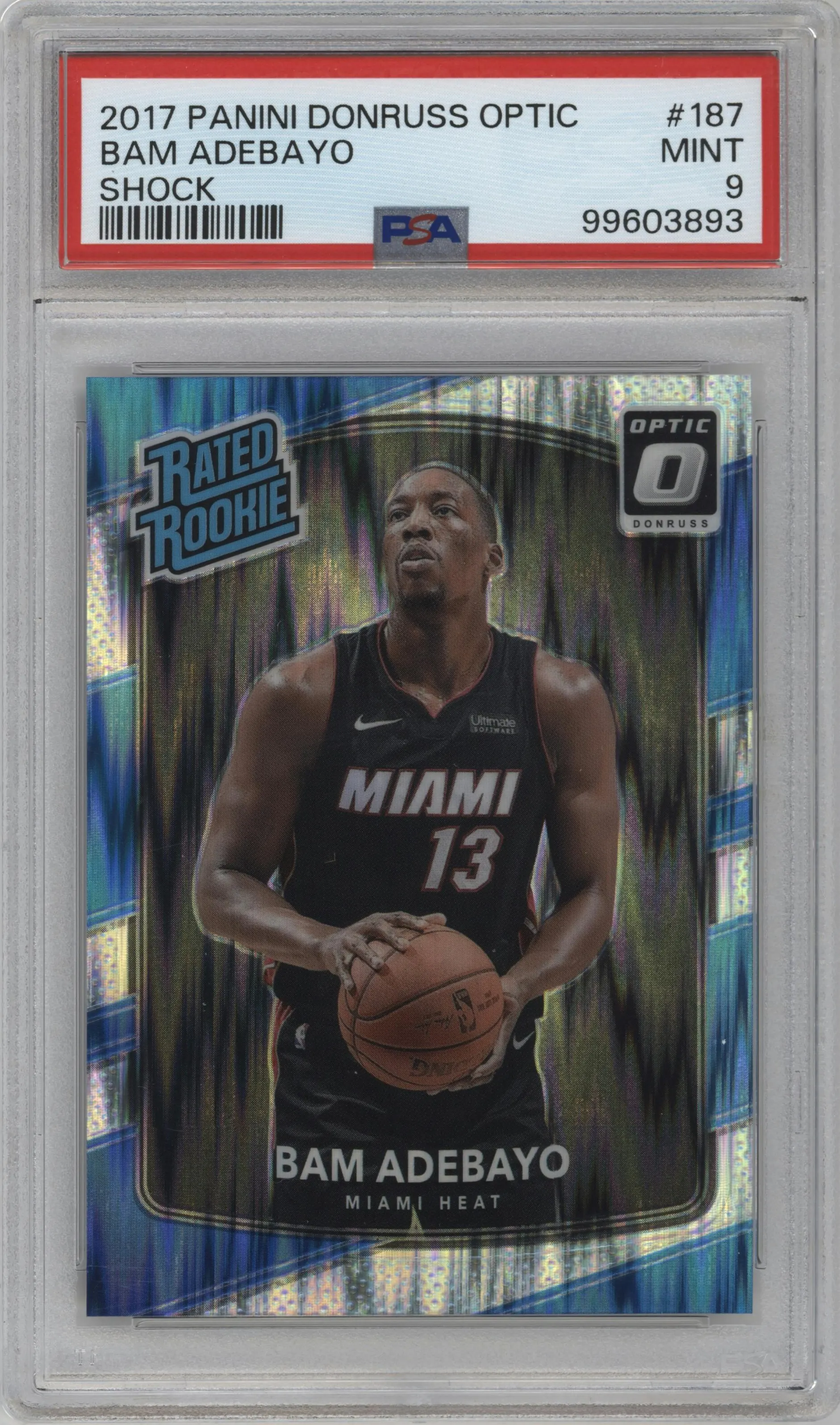 2017 Panini Donruss Optic Rated Rookie Bam Adebayo Shock PSA 9