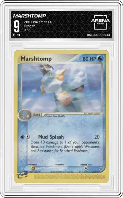 2003 Pokemon EX Dragon Marshtomp #36 ARENA CLUB 9