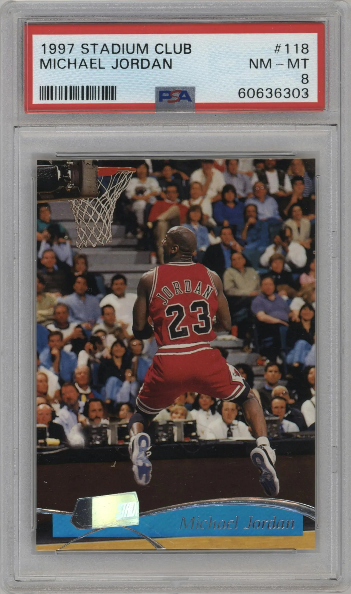 1997 Topps Stadium Club Michael Jordan #118 PSA 8