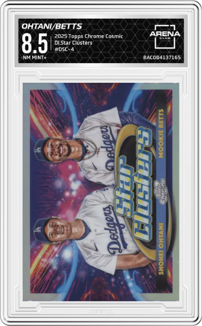 2025 Topps Chrome Cosmic Dl.Star Clusters Shohei Ohtani/Mookie Betts #DSC-4 ARENA CLUB 8.5