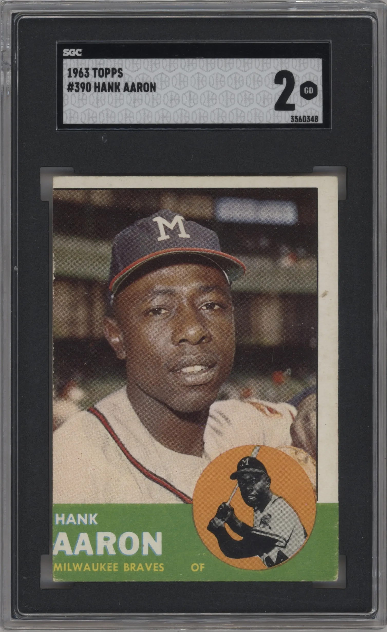 1963 Topps Hank Aaron #390 SGC 2