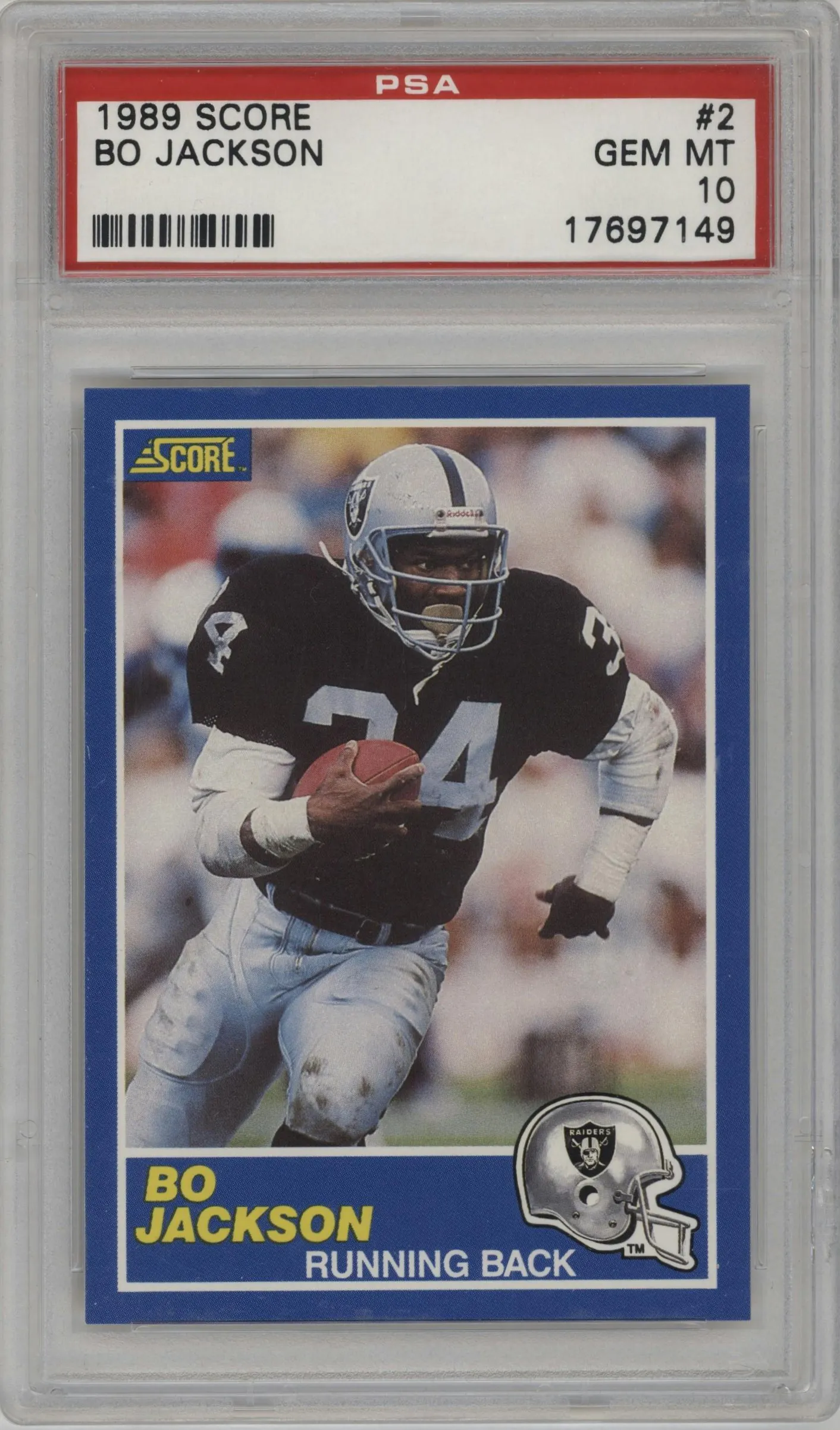 1989 Score Bo Jackson #2 PSA 10