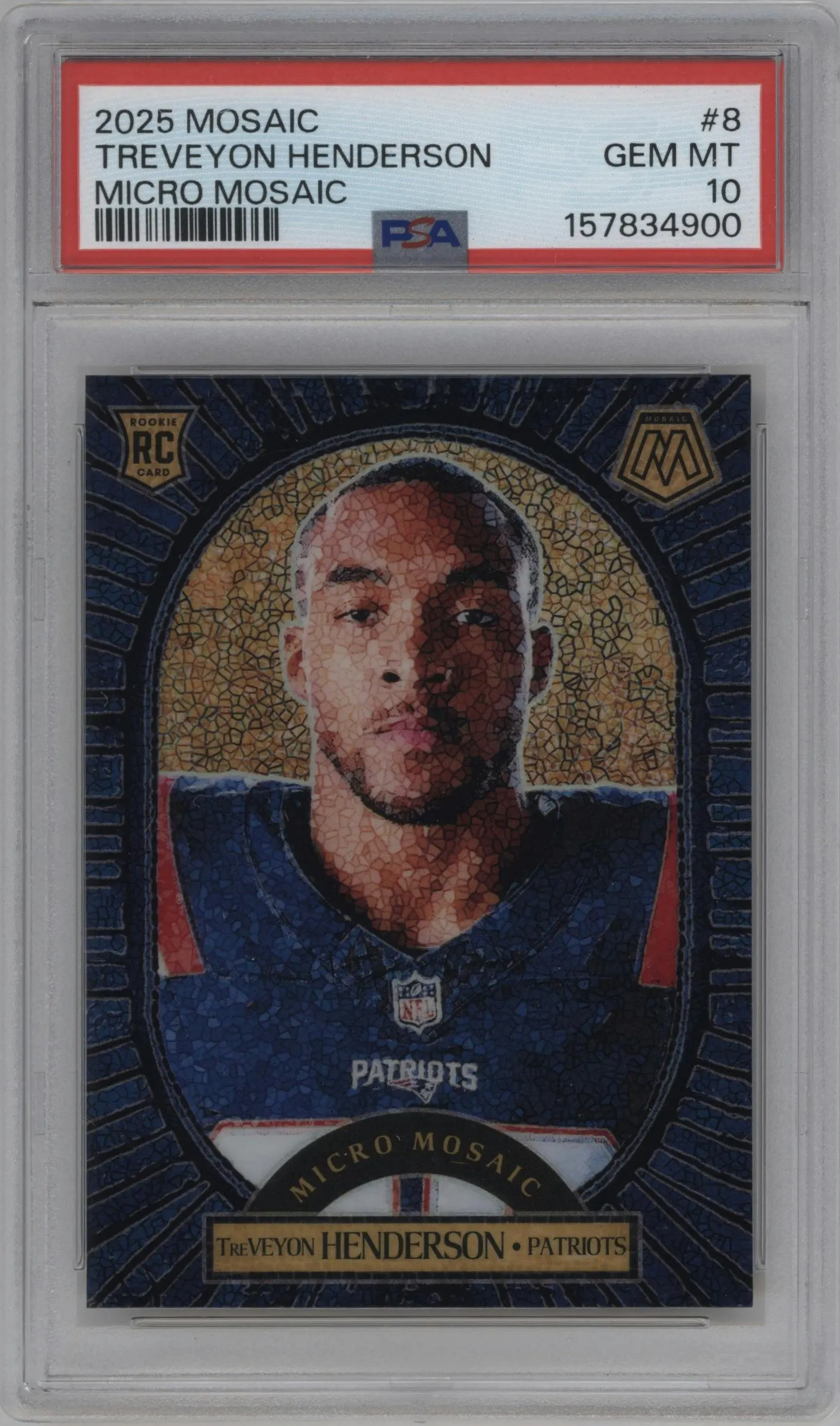 2025 Panini Mosaic Micro Mosaic TreVeyon Henderson #8 PSA 10
