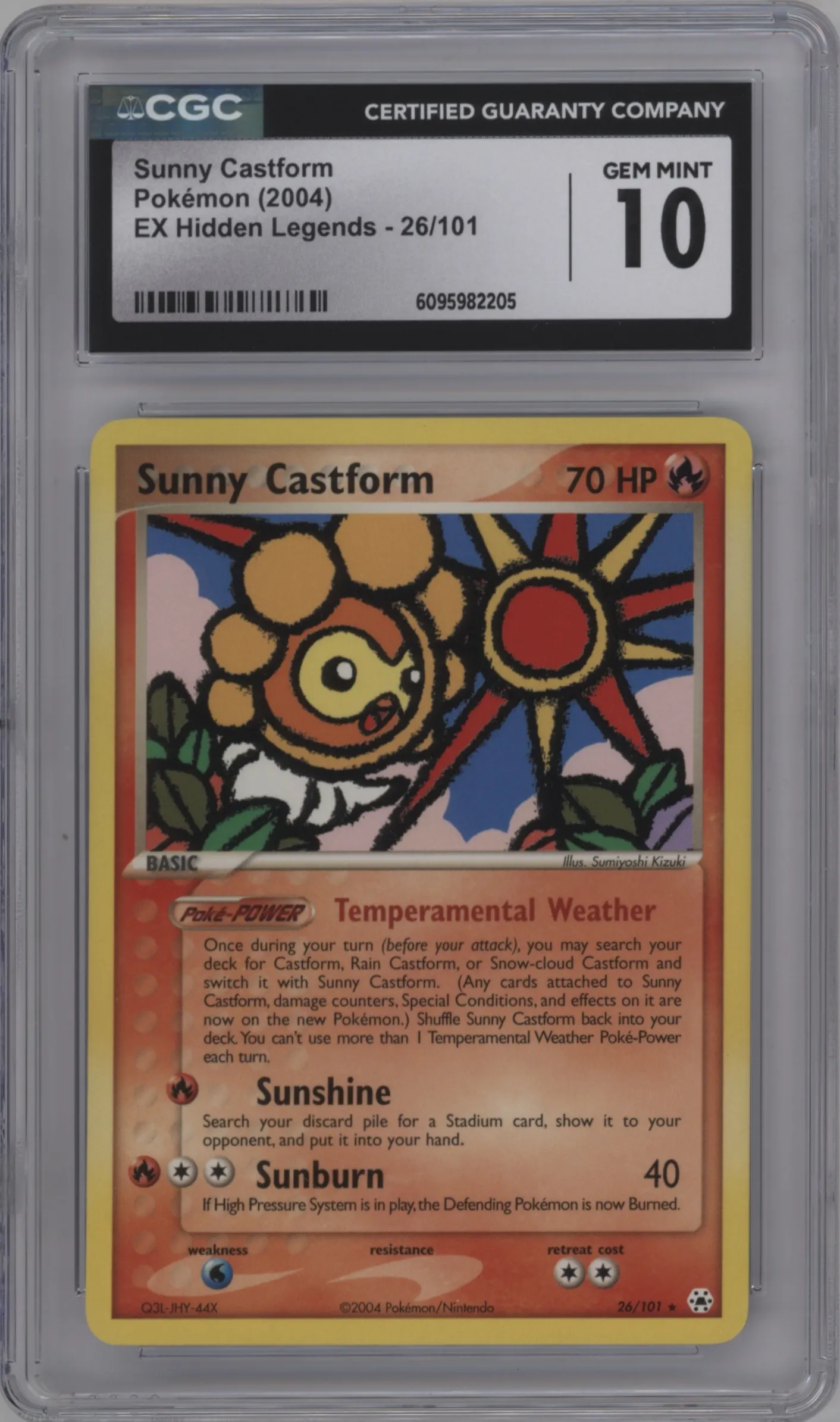 2004 Pokemon EX Hidden Legends Sunny Castform #26 CGC 10