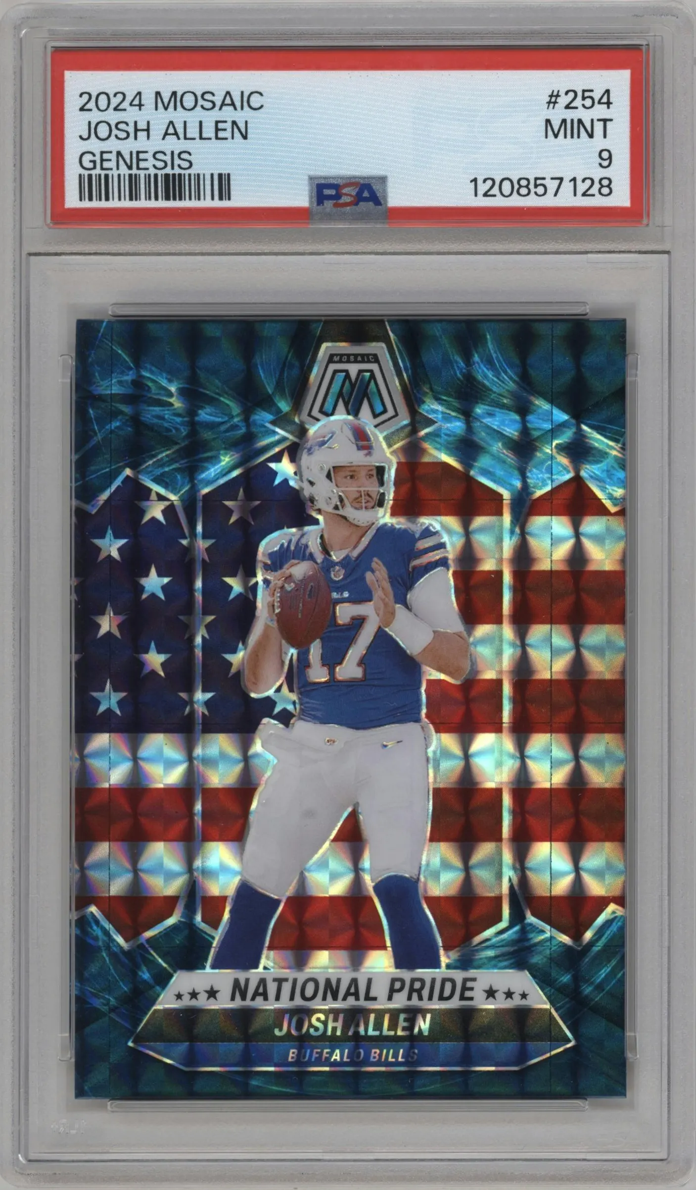 2024 Panini Mosaic Josh Allen Genesis #254 PSA 9