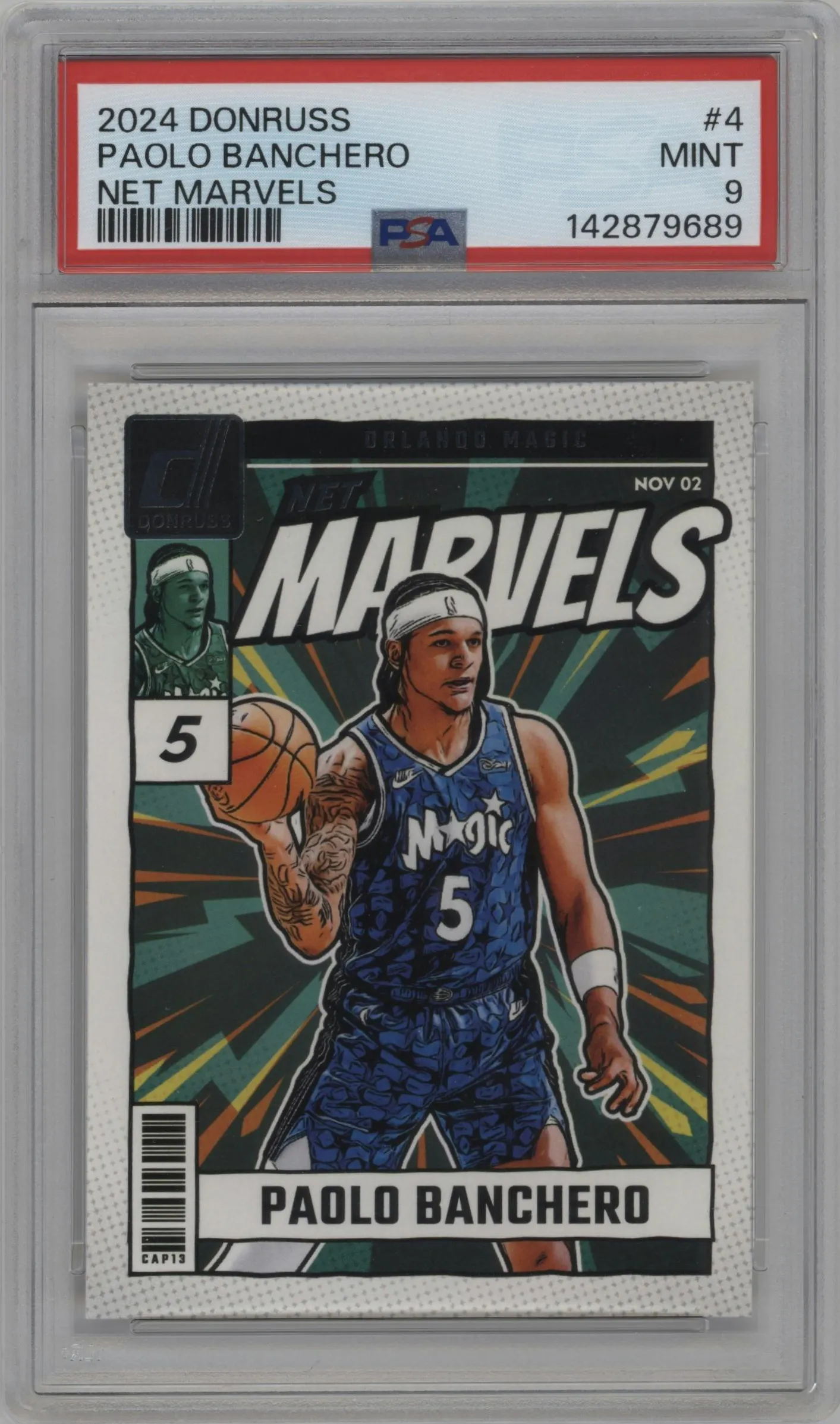 2024 Panini Donruss Net Marvels Paolo Banchero #4 PSA 9