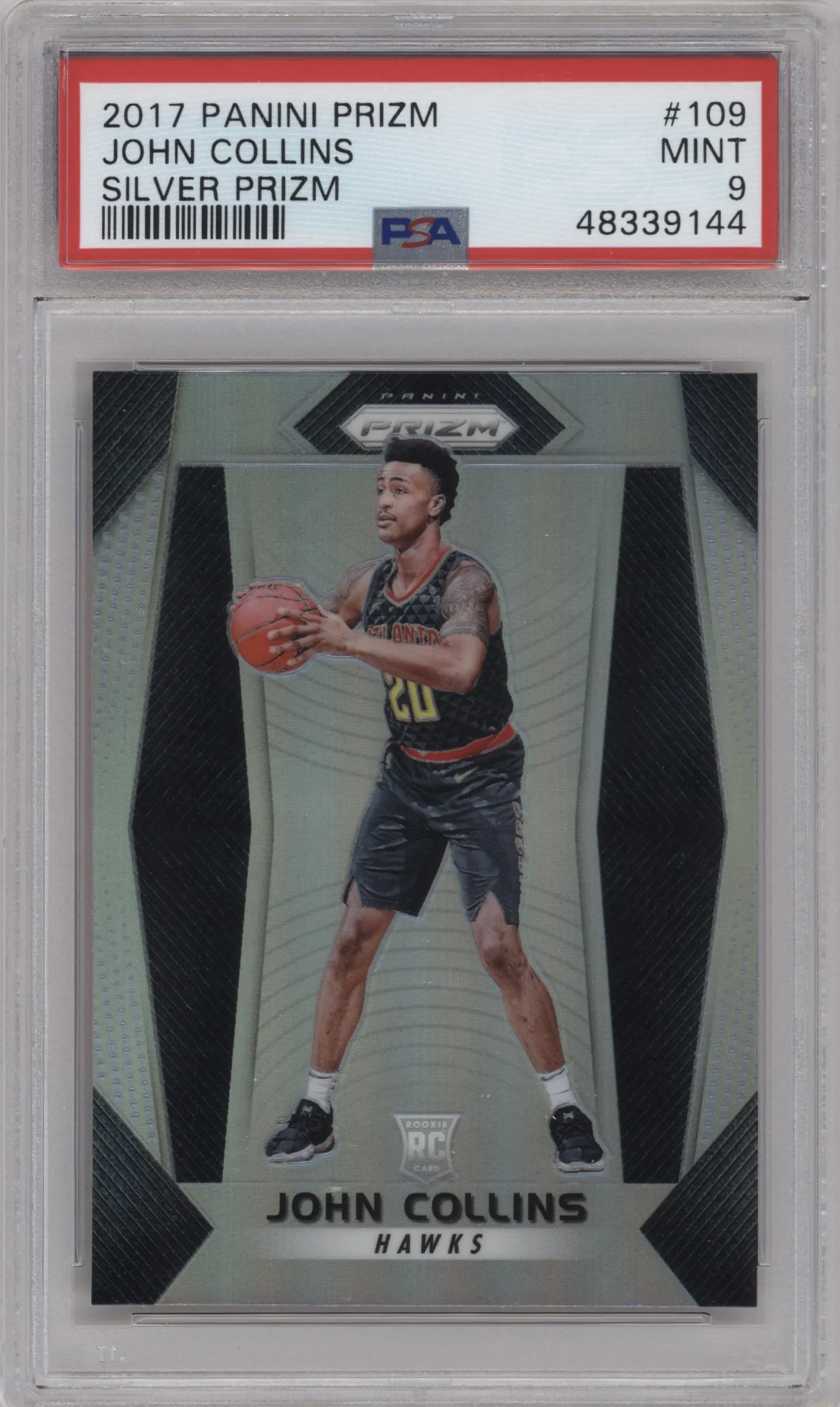 2017 Panini Prizm John Collins Silver Prizm PSA 9