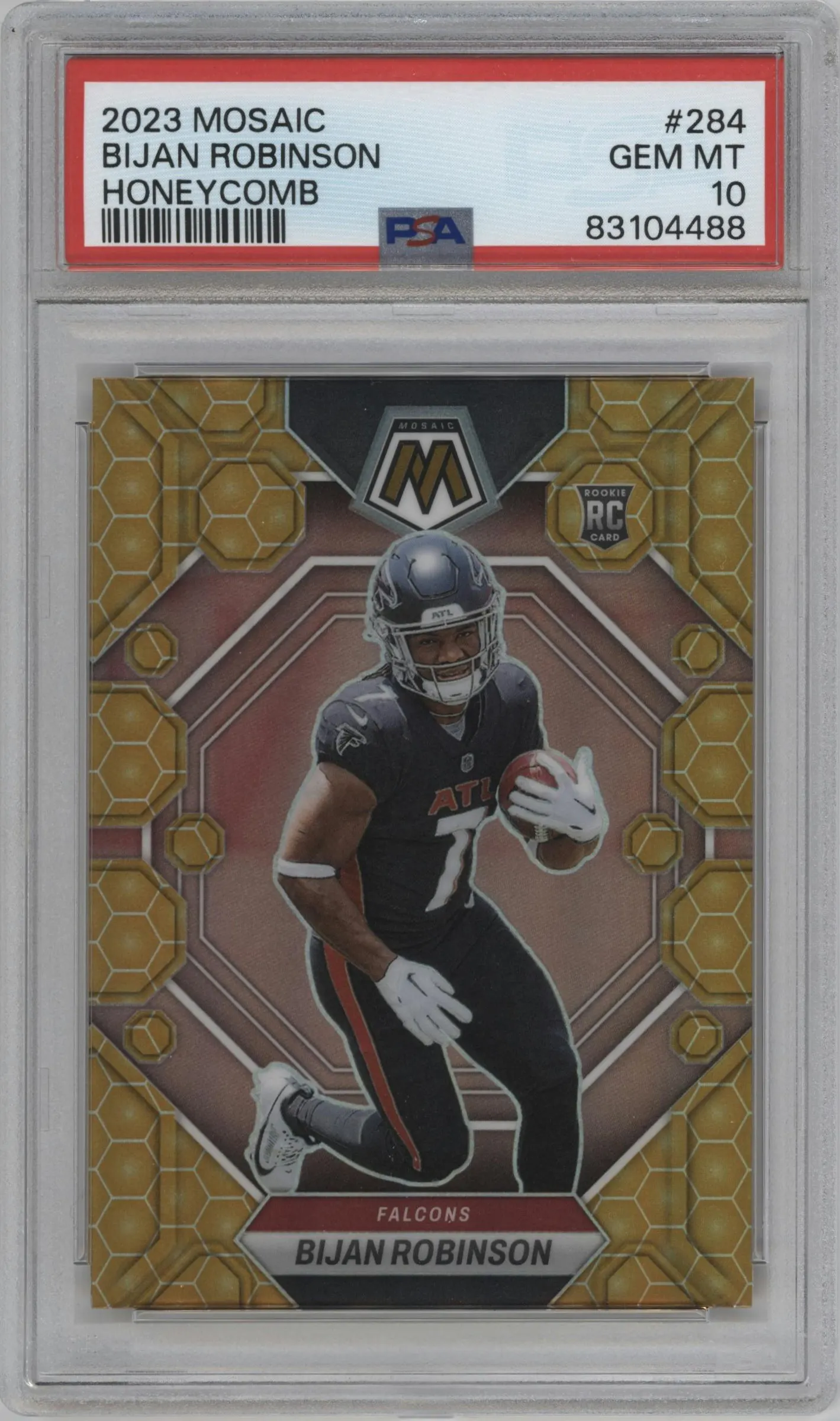 2023 Panini Mosaic Bijan Robinson Honeycomb #284 PSA 10