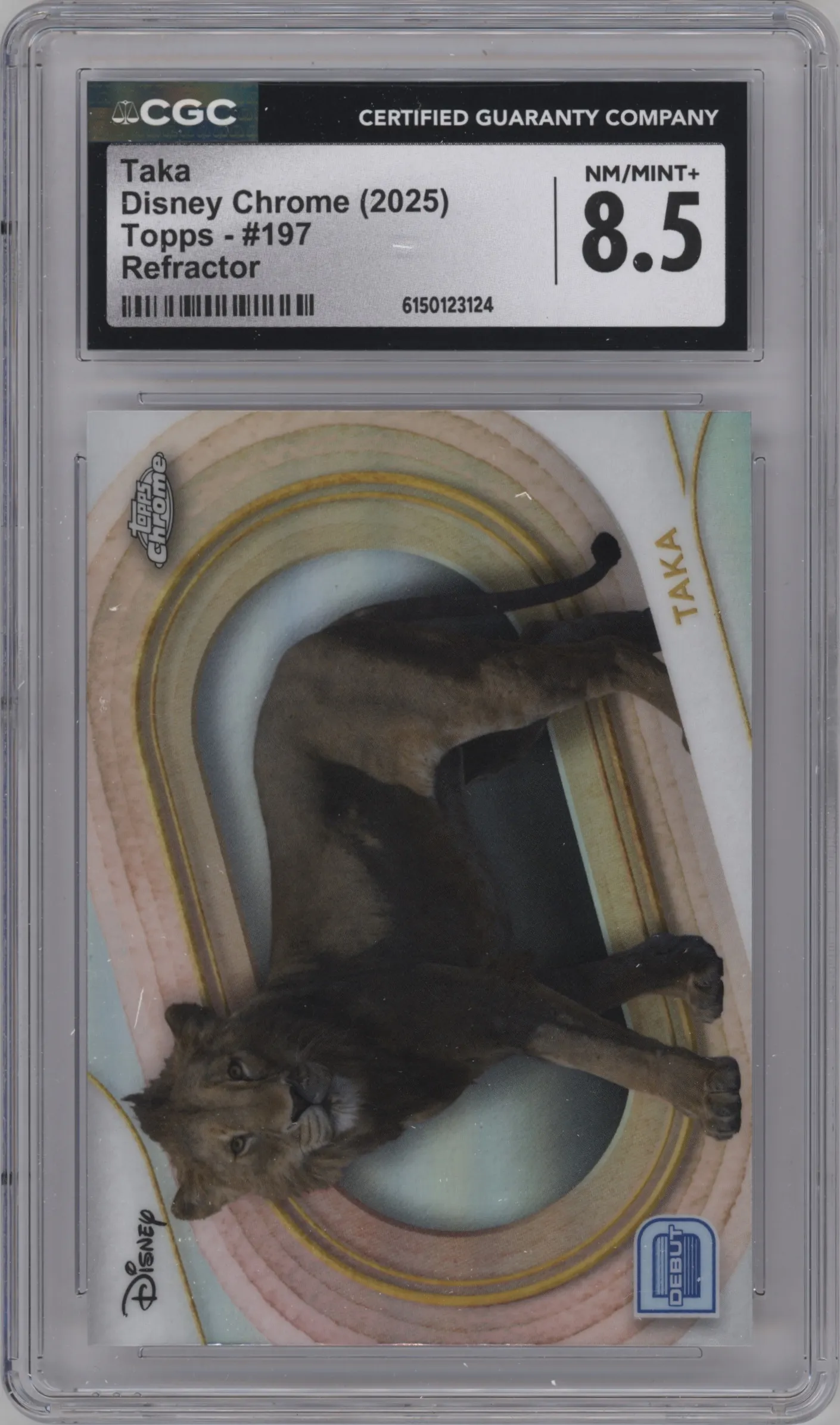 2025 Topps Chrome Disney Taka Refractor #197 CGC 8.5