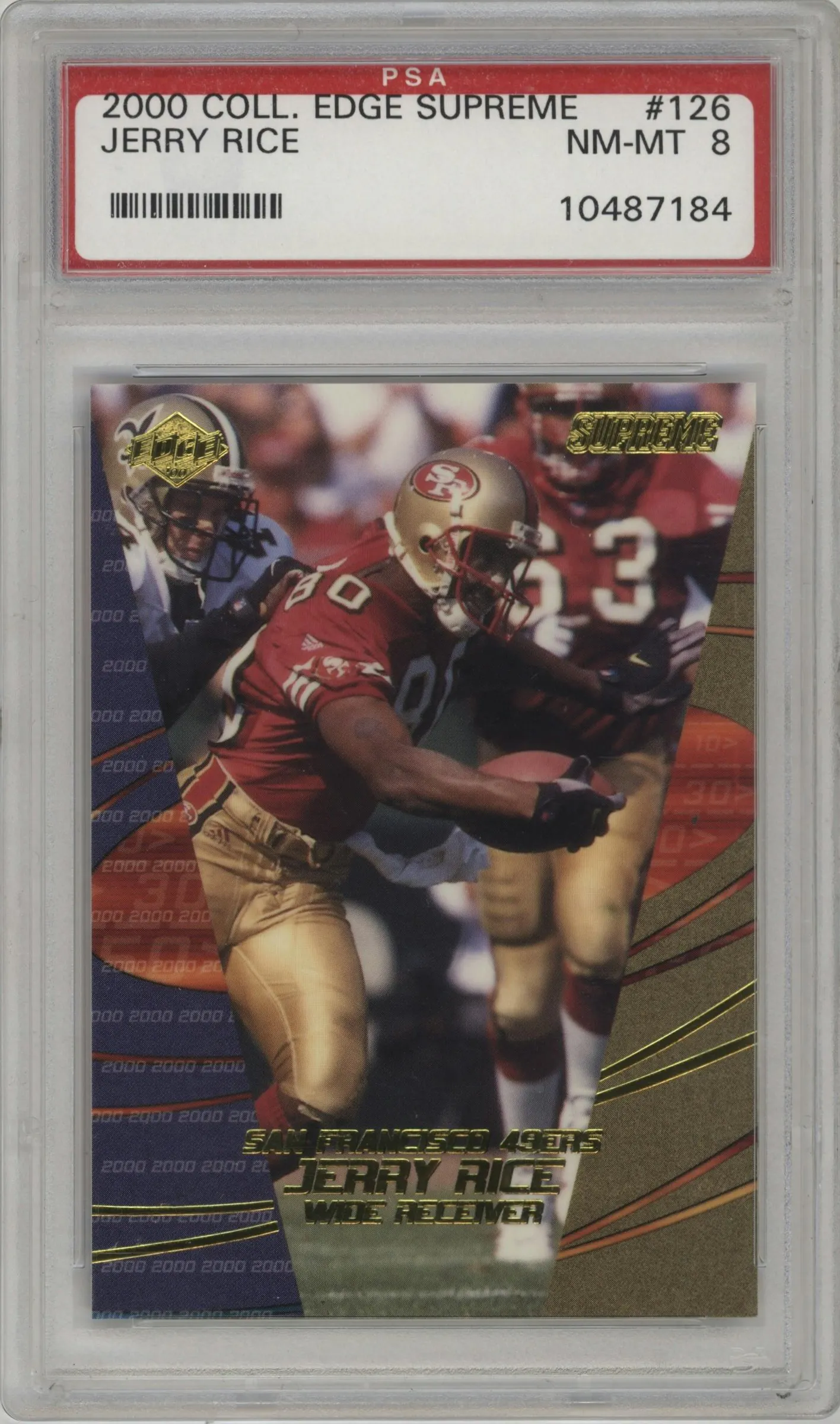 2000 Collector's Edge Supreme Jerry Rice #126 PSA 8