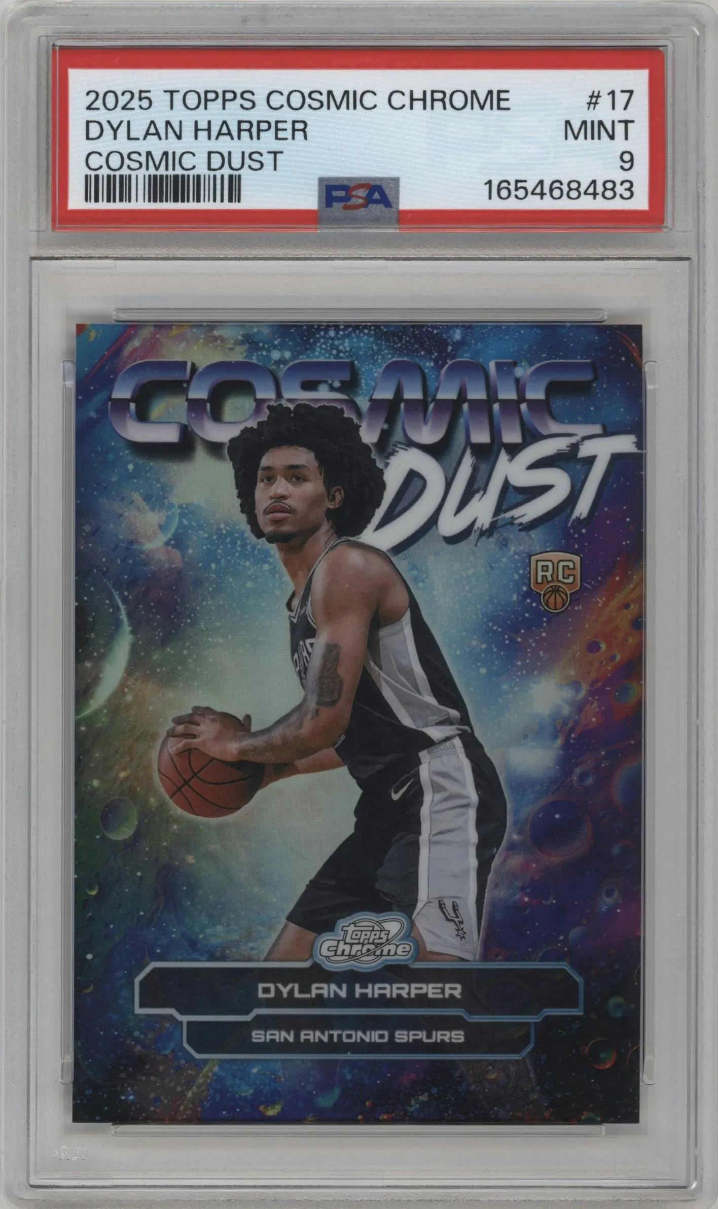 2025 Topps Chrome Cosmic Cosmic Dust Dylan Harper #CD-17 PSA 9