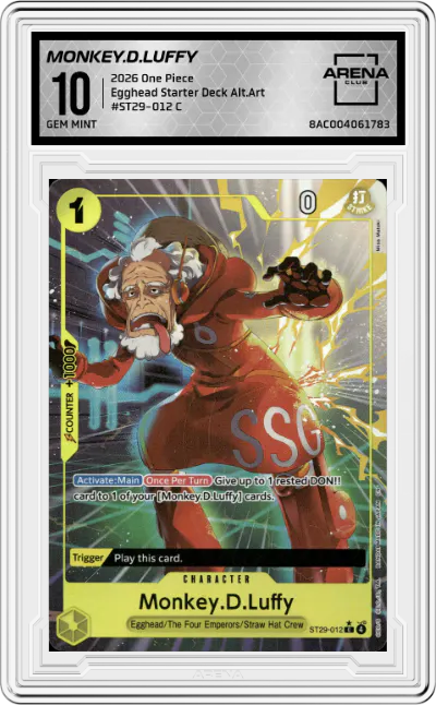 2026 One Piece Egghead Starter Deck Monkey.D.Luffy Alternate Art C #ST29-012 C ARENA CLUB 10