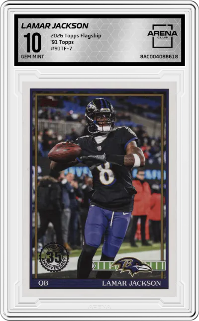 2026 Topps Flagship '91 Topps Lamar Jackson #91TF-7 ARENA CLUB 10