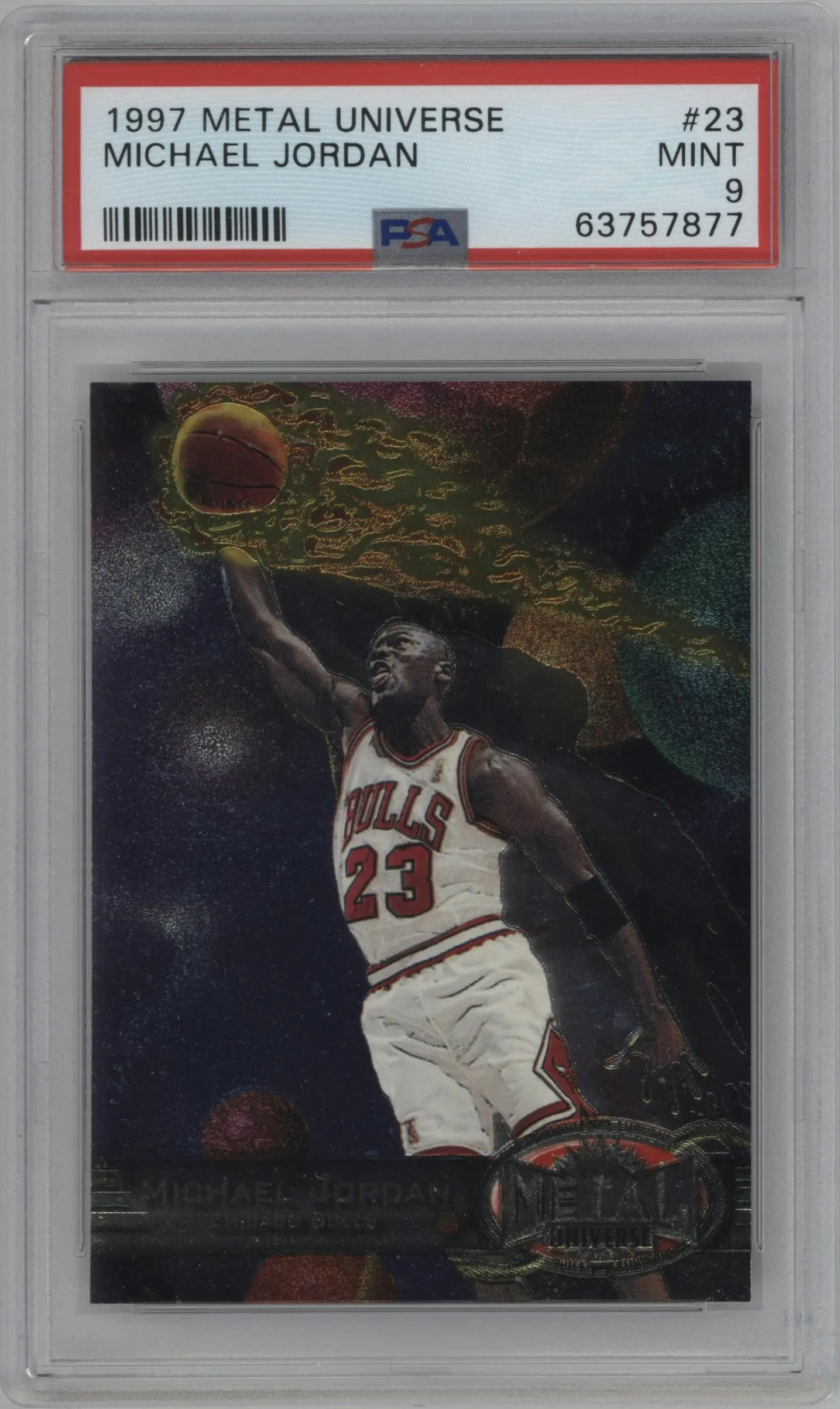 1997 Metal Universe Michael Jordan PSA 9