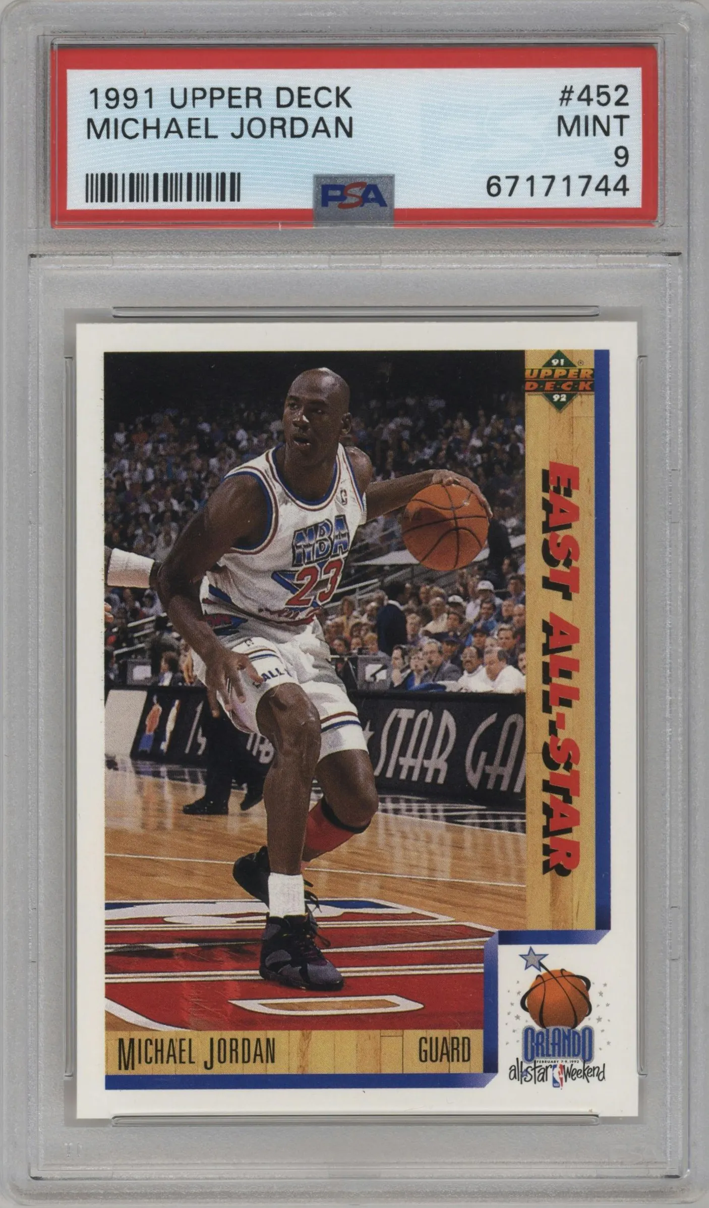 1991 Upper Deck Michael Jordan #452 PSA 9