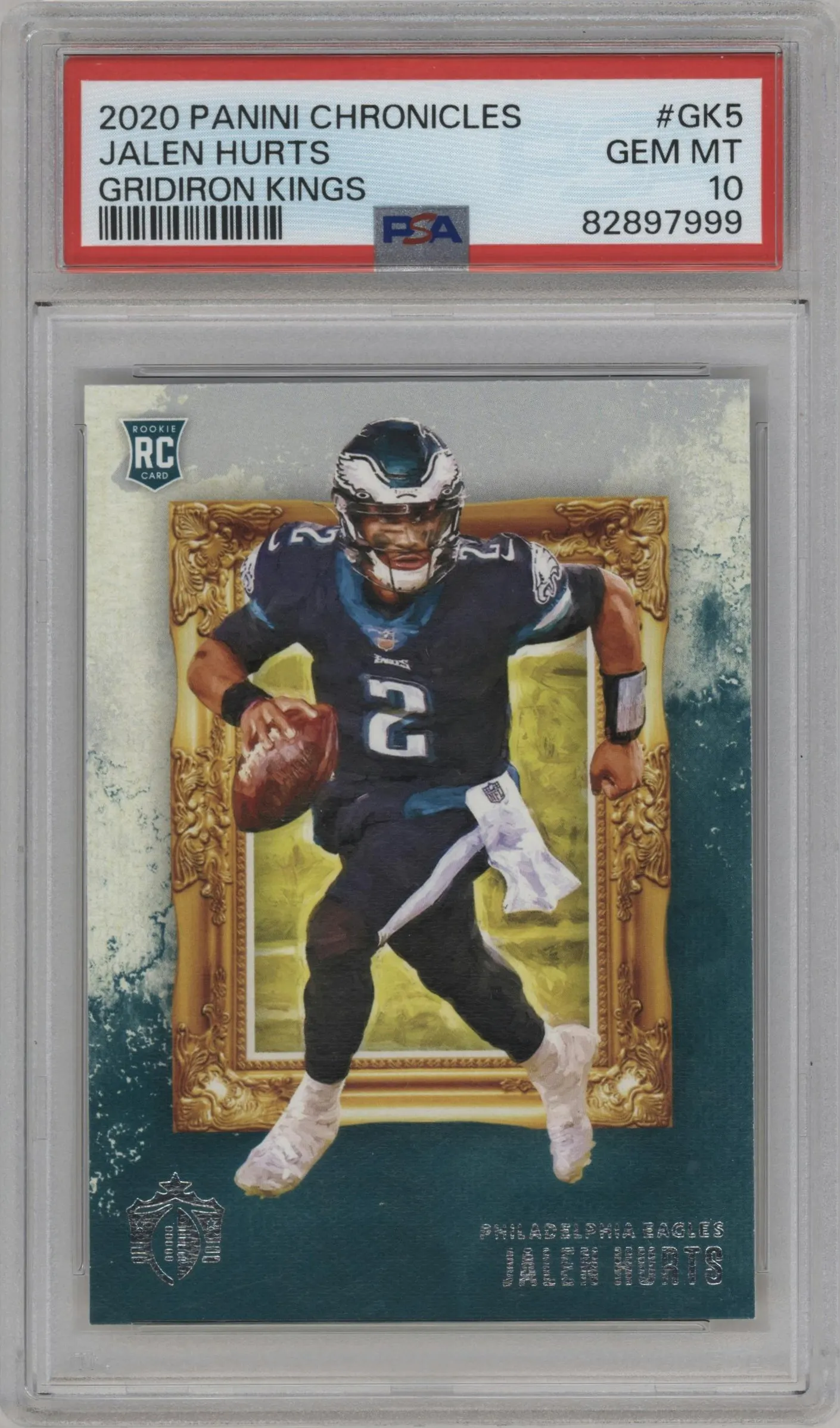 2020 Panini Chronicles Gridiron Kings Jalen Hurts #GK-5 PSA 10