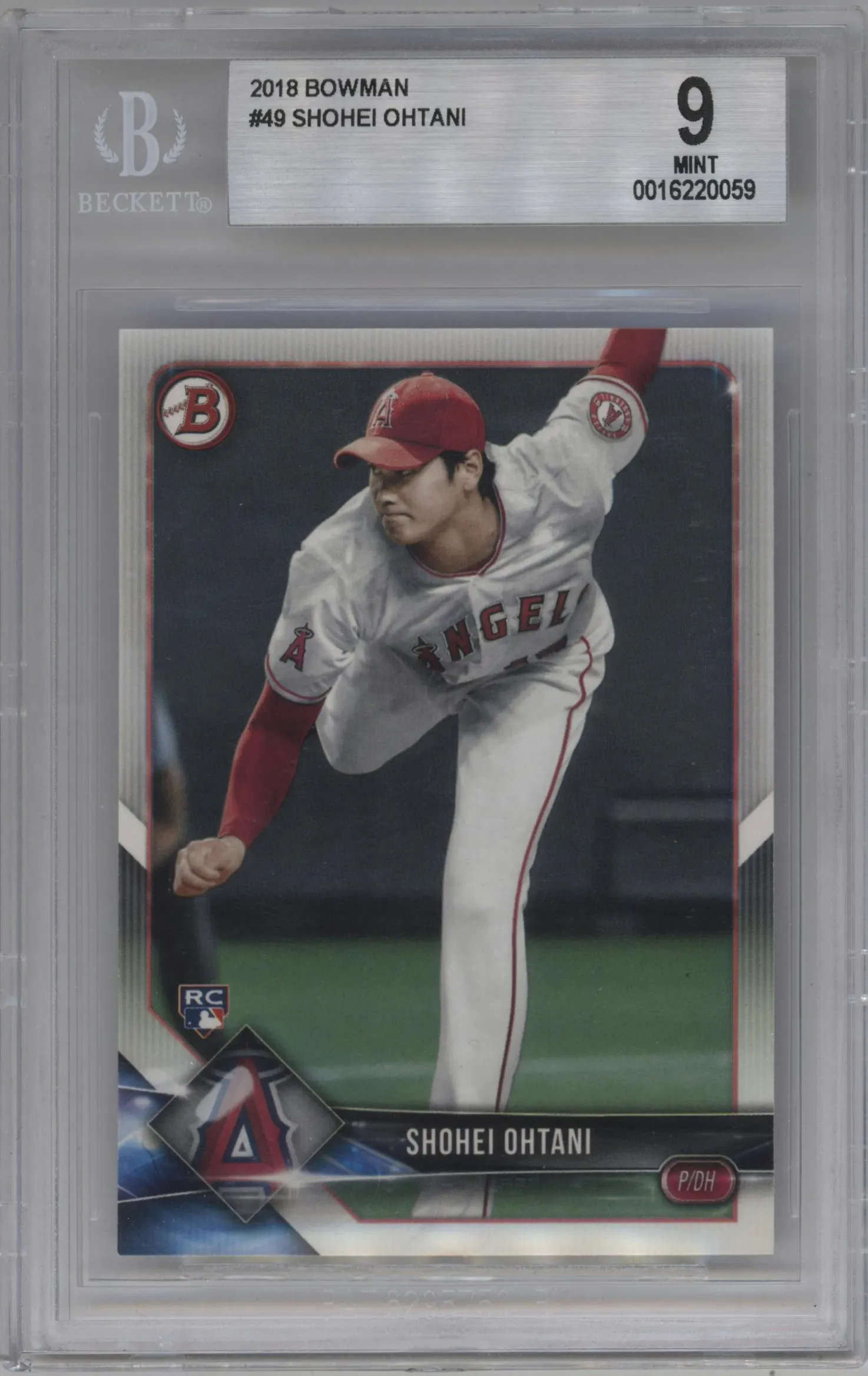 2018 Bowman Shohei Ohtani #49 BGS 9