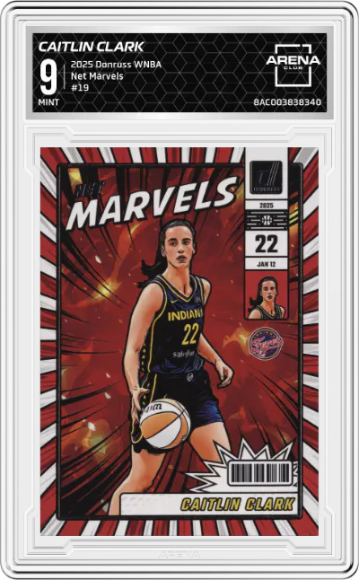 2025 Donruss WNBA Net Marvels Caitlin Clark #19 ARENA CLUB 9