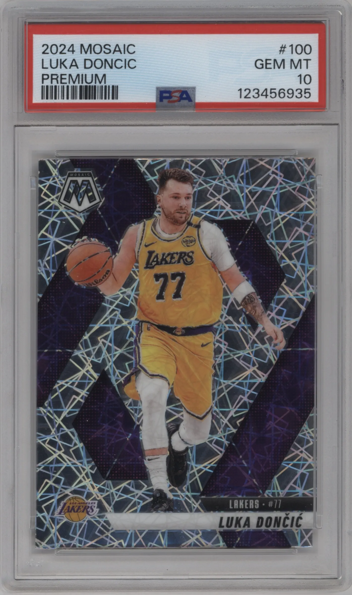 2024 Panini Mosaic Luka Doncic Premium #100 PSA 10