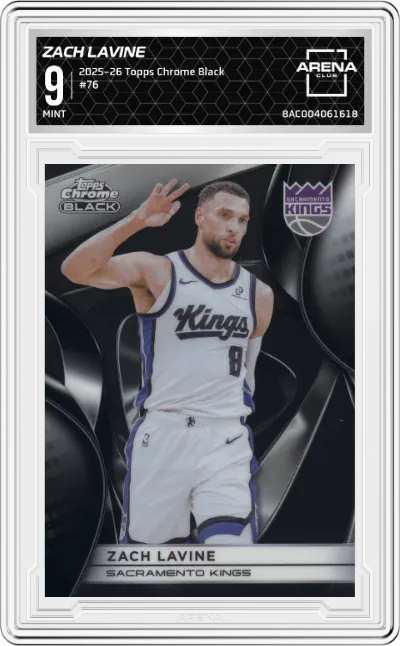 2025 Topps Chrome Black Zach Lavine #76 ARENA CLUB 9