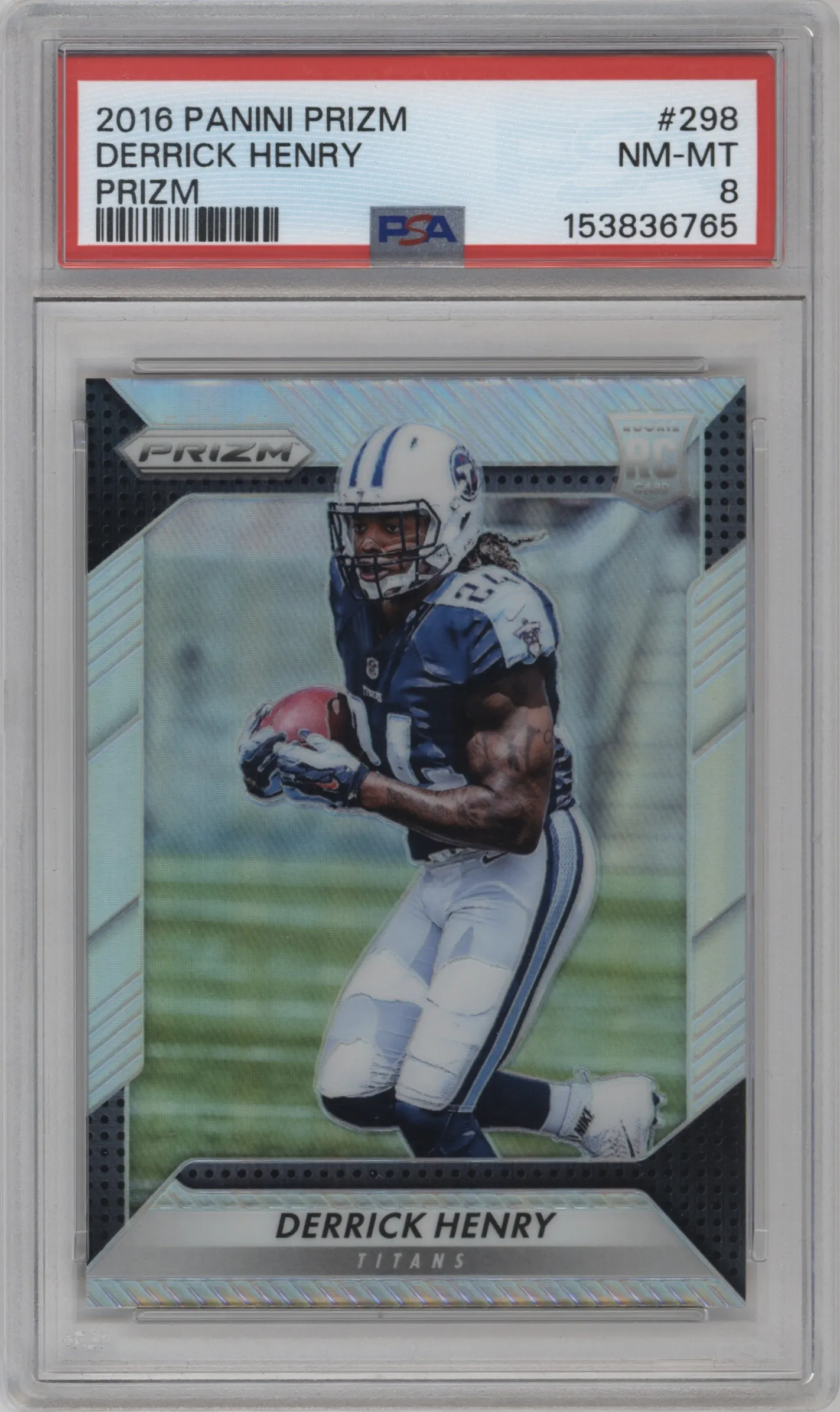 2016 Panini Prizm Derrick Henry Prizm #298 PSA 8