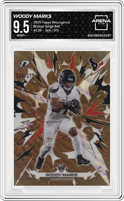 2025 Topps Resurgence Woody Marks Bronze Surge Refractor #139 ARENA CLUB 9.5