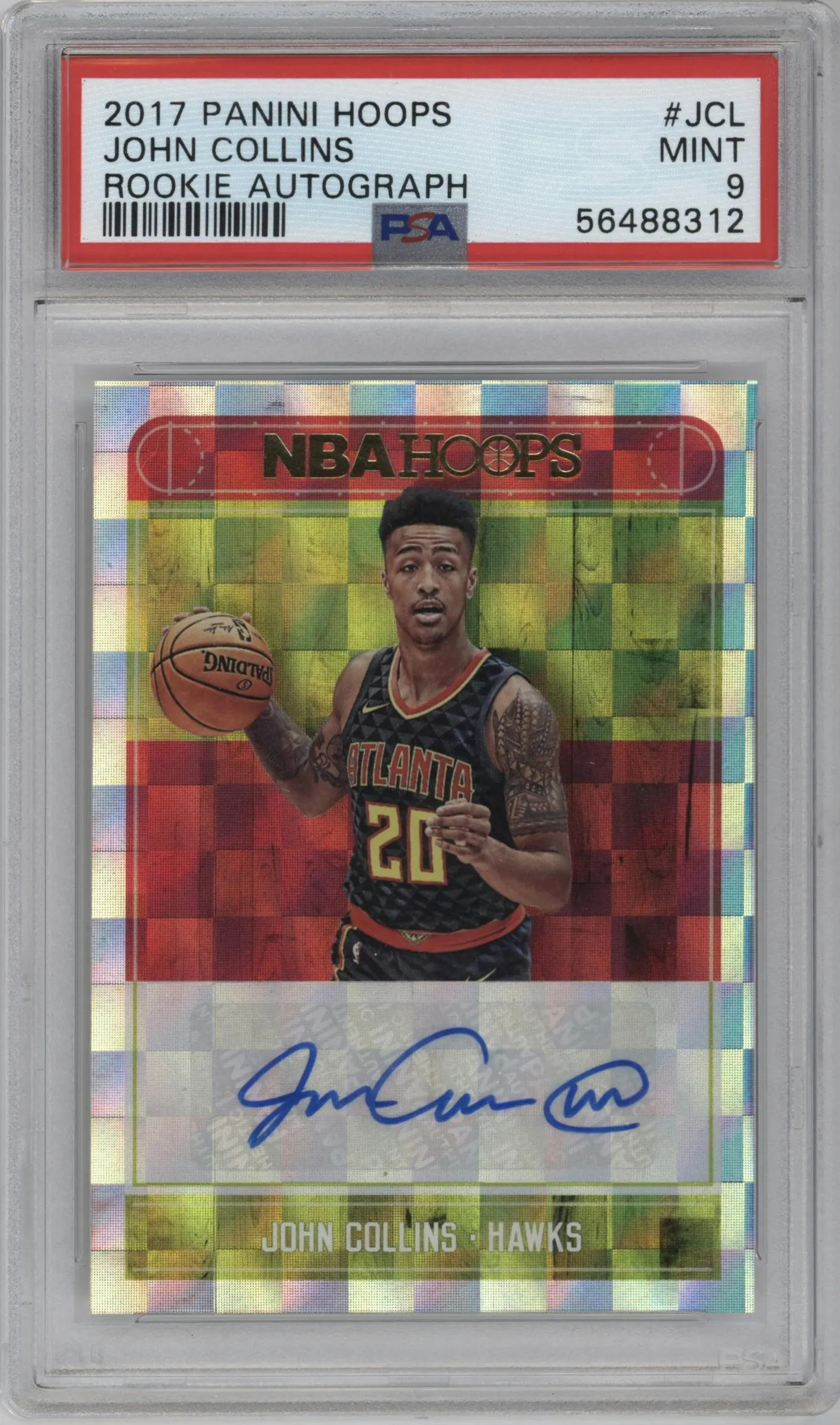 2017 Panini NBA Hoops Rke.Auto John Collins #RA-JCL PSA 9